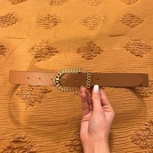 Faux leather belt